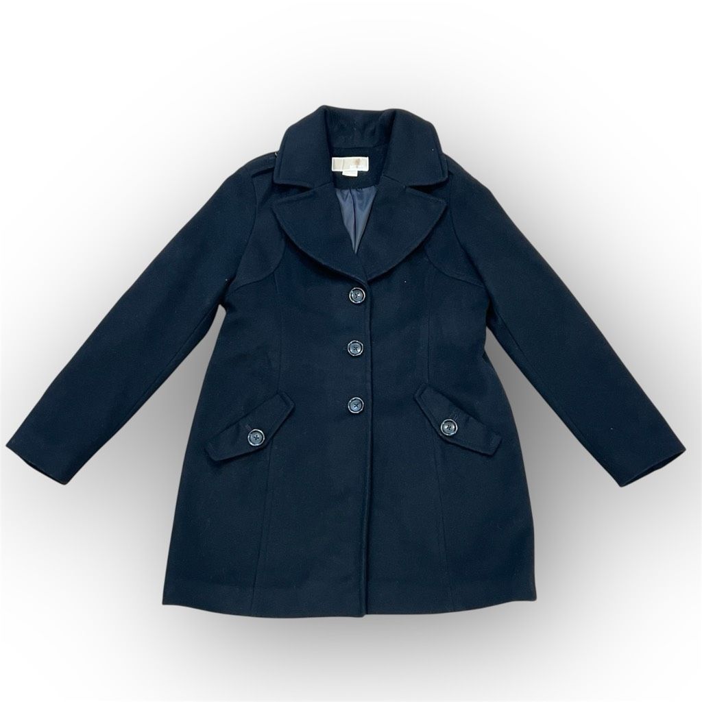 Michael Kors Michael Kors Wool Cashmere Blend Collared Peacoat Solid Blac Size L / US 10 / IT 46 - 1 Thumbnail
