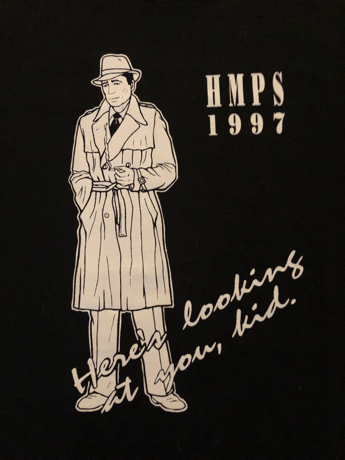 Fruit Of The Loom Vintage 90s “Casablanca Humphrey Bogart” T Shirt S/L Size US L / EU 52-54 / 3 - 2 Thumbnail