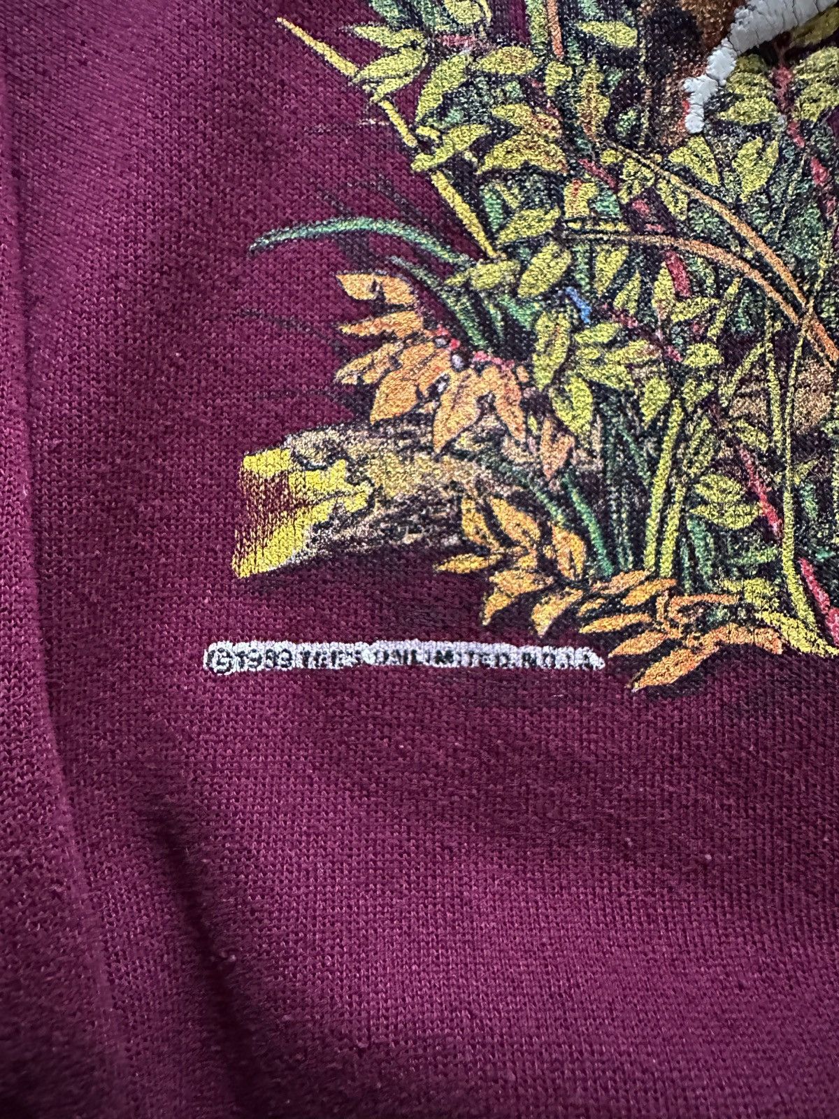 Vintage Vintage 90s Texas Deer Crewneck Sweatshirt Burgundy Tultex Size US L / EU 52-54 / 3 - 4 Thumbnail