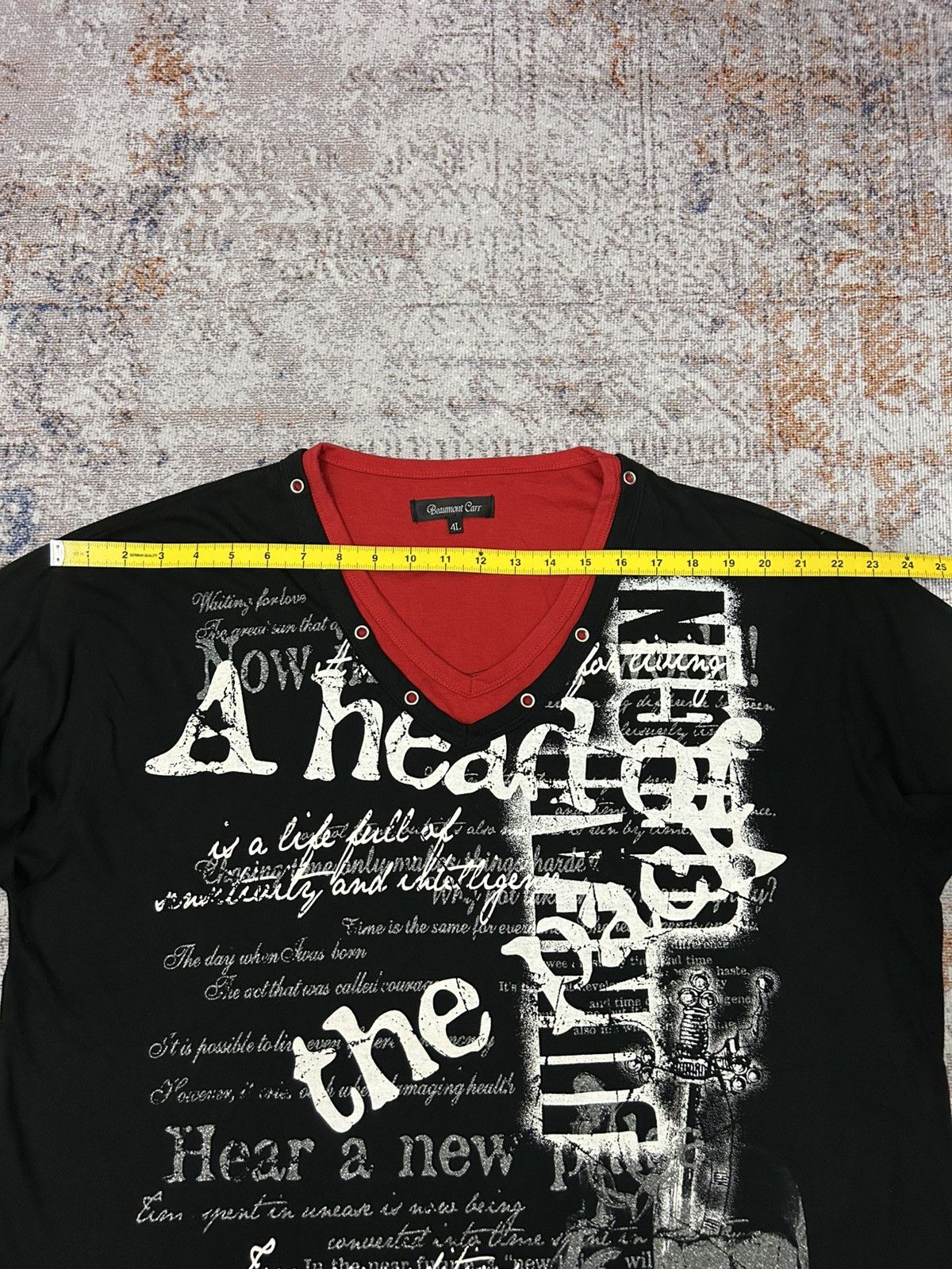 If Six Was Nine × Japanese Brand × Le Grande Bleu (L.G.B.) Beaumont Carr A Head Of The Pack Poem Shirt Size US XXL / EU 58 / 5 - 11 Thumbnail