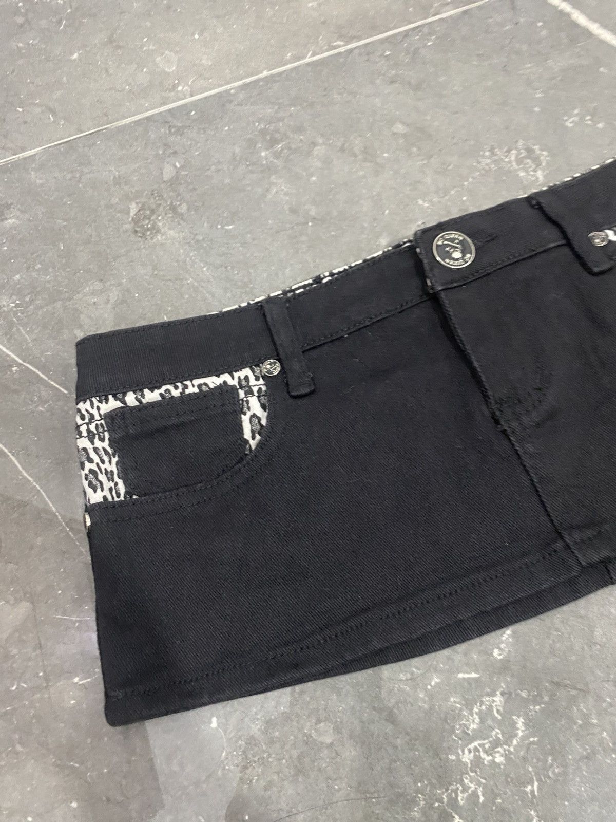 Japanese Brand Mcqueen Japanese Mini Skirt Lgb Kmrii Vkei Grunge Size 31" - 3 Thumbnail