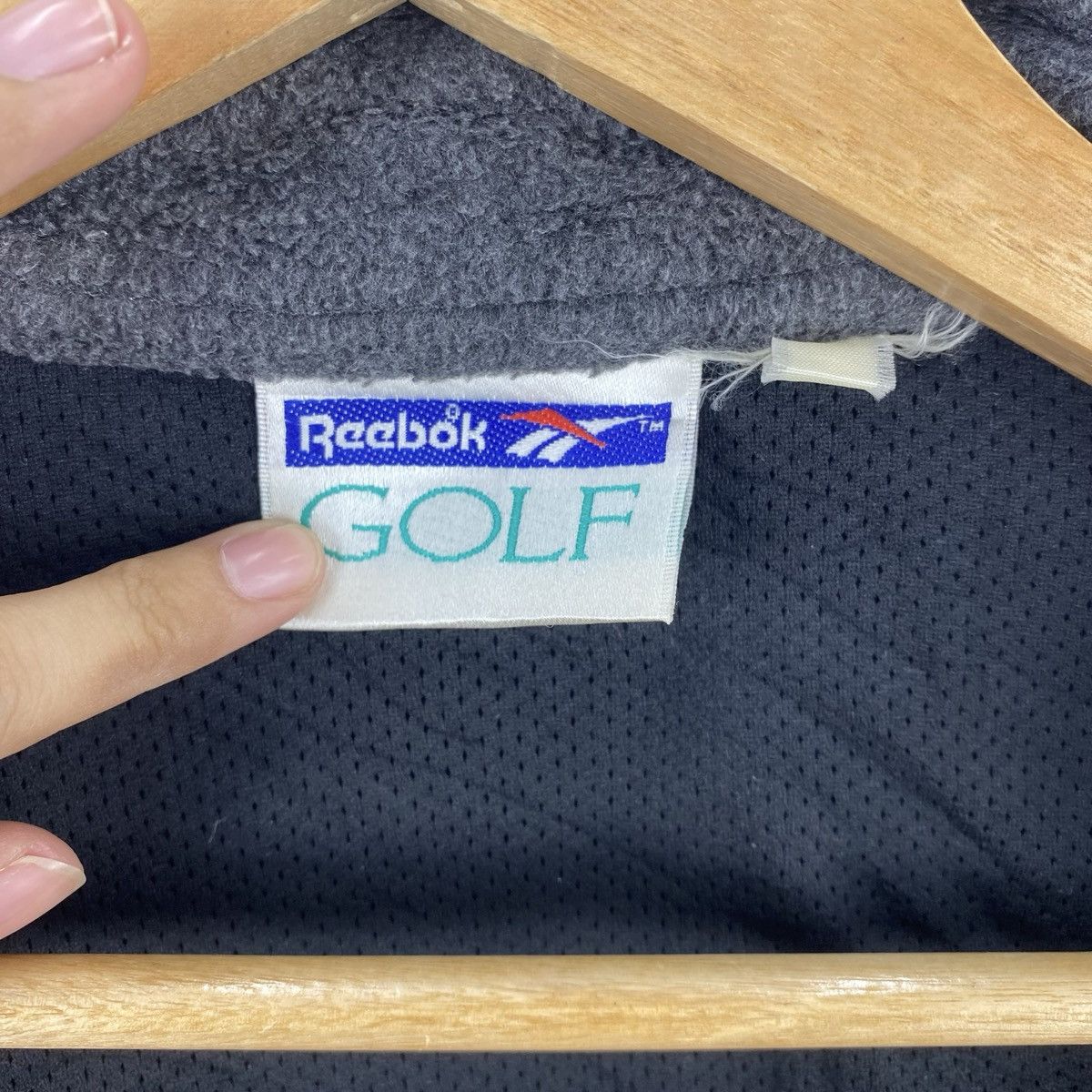 Reebok Vintage REEBOK GOLF Fleece Jacket Full Zip Bomber Windbreake Size US L / EU 52-54 / 3 - 10 Thumbnail