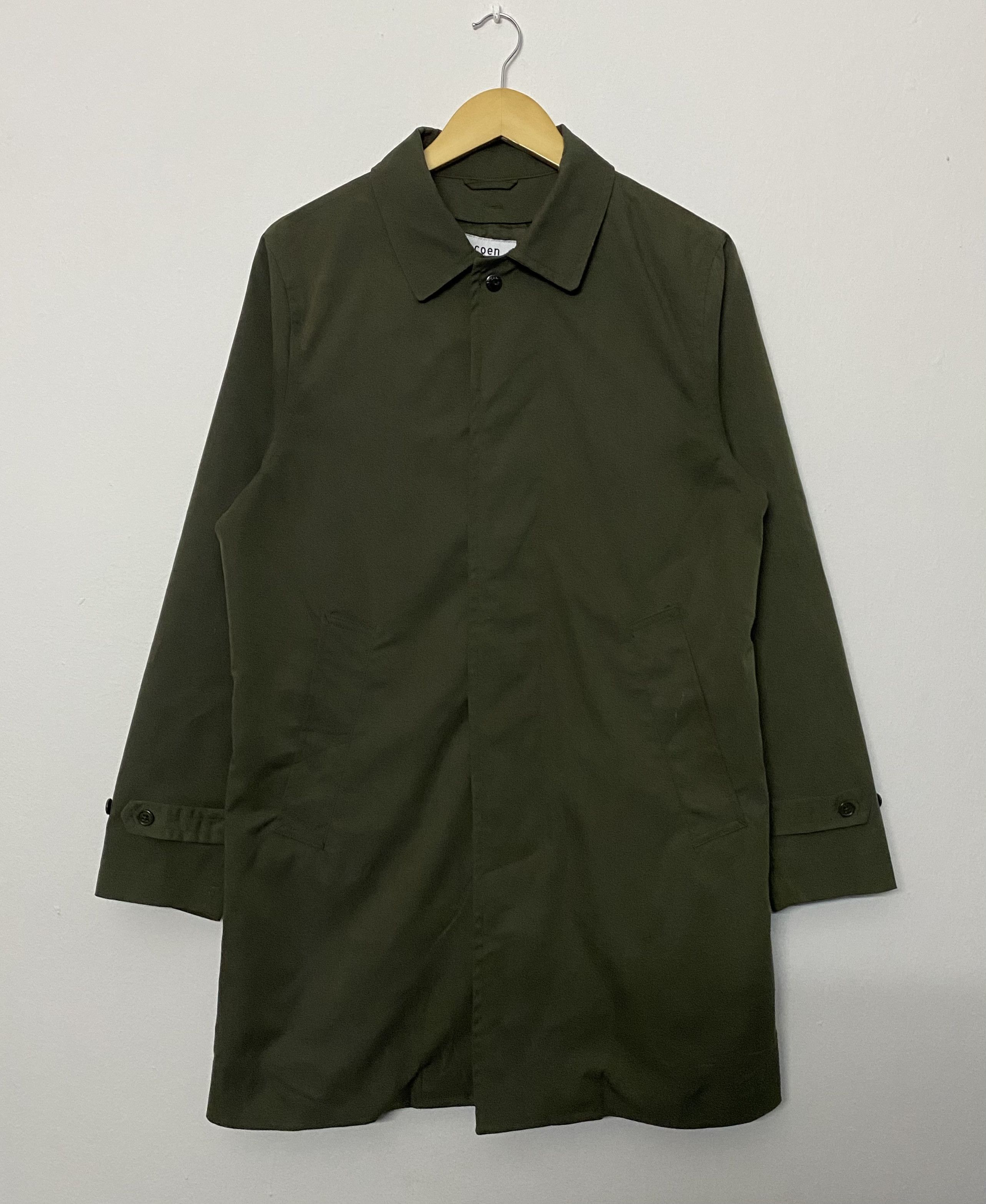 Japanese Brand COEN Tokyo Japan Easy Chic Mac Coat Military Green Large Size US L / EU 52-54 / 3 - 1 Thumbnail