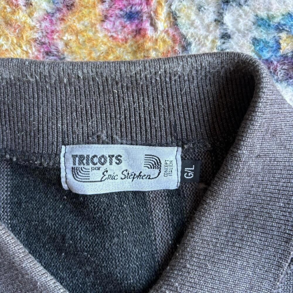 Designer Vintage Grey And Silver Polo Size US L / EU 52-54 / 3 - 3 Thumbnail