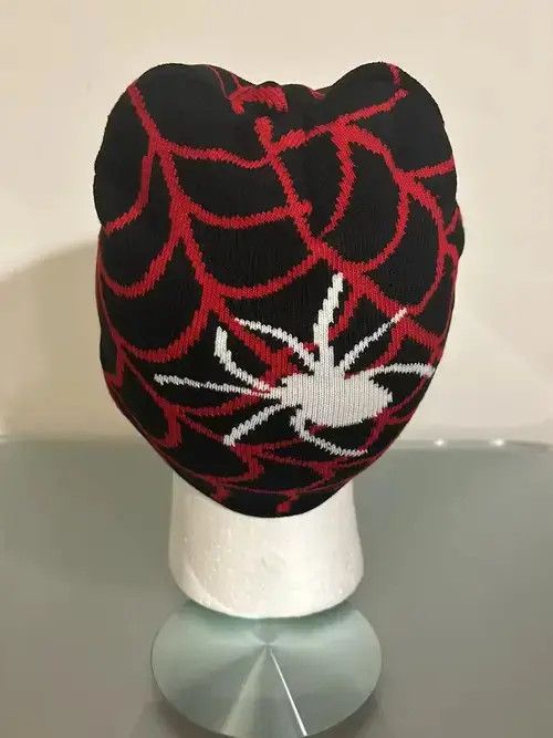 Other Y2K Spiderweb beanie (black red) Size ONE SIZE - 4 Thumbnail