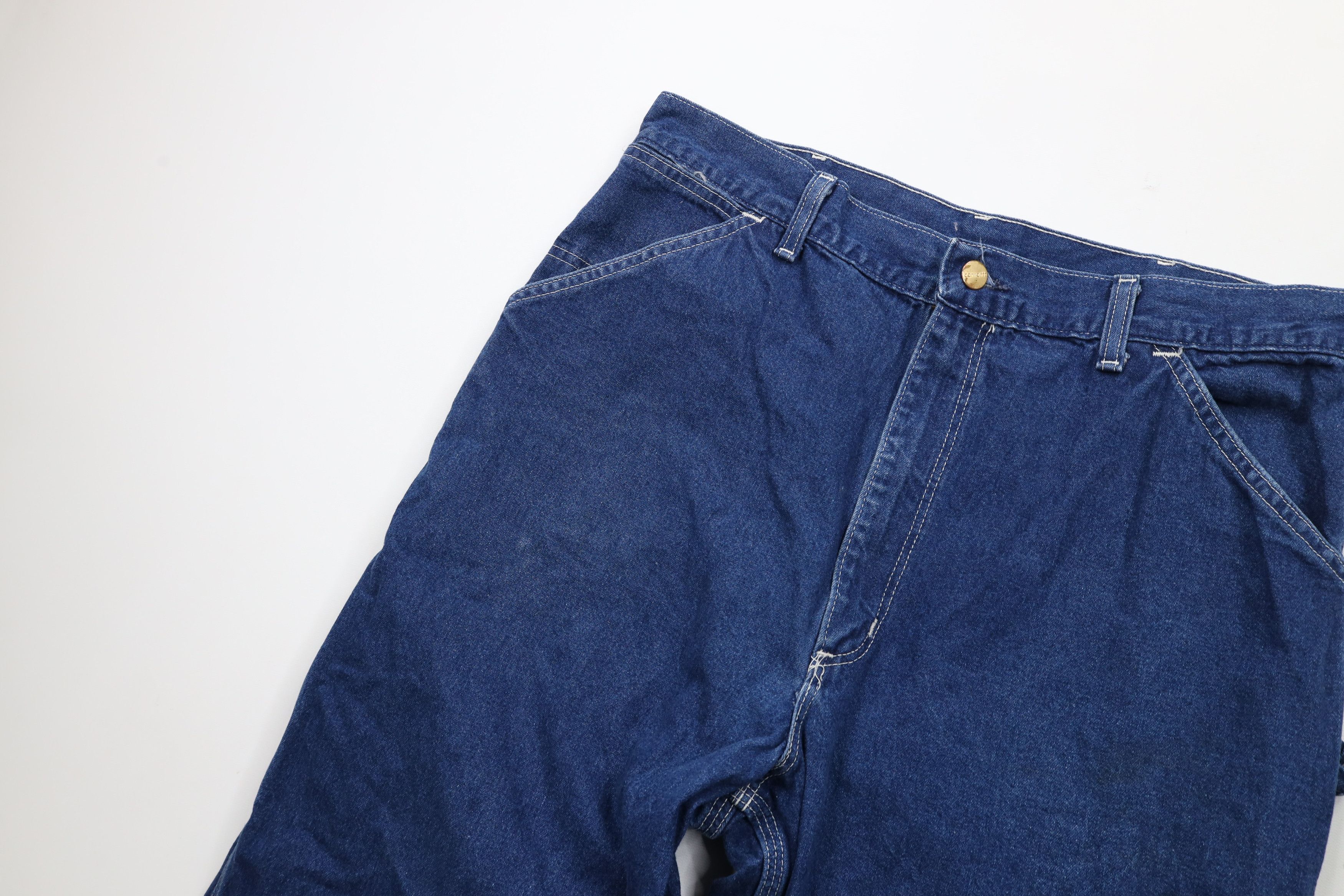 Carhartt × Vintage Vintage 90s Carhartt Spell Out Wide Leg Dungaree Jeans USA Size US 34 / EU 50 - 9 Thumbnail