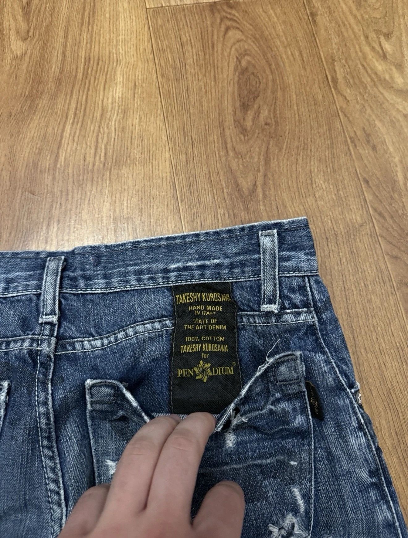 Takeshy Kurosawa Takeshy Kurosawa Y2K Jeans Handmane In Italy Avantgarde Size US 31 - 9 Thumbnail