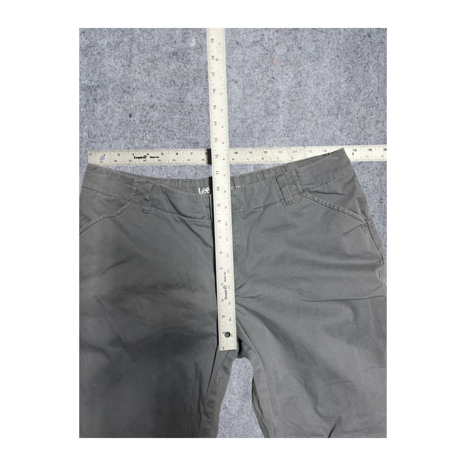 Lee Lee Essential Chino Women Stretch Wide Pants 16 Medium Gray Size US 26 / EU 42 - 4 Thumbnail