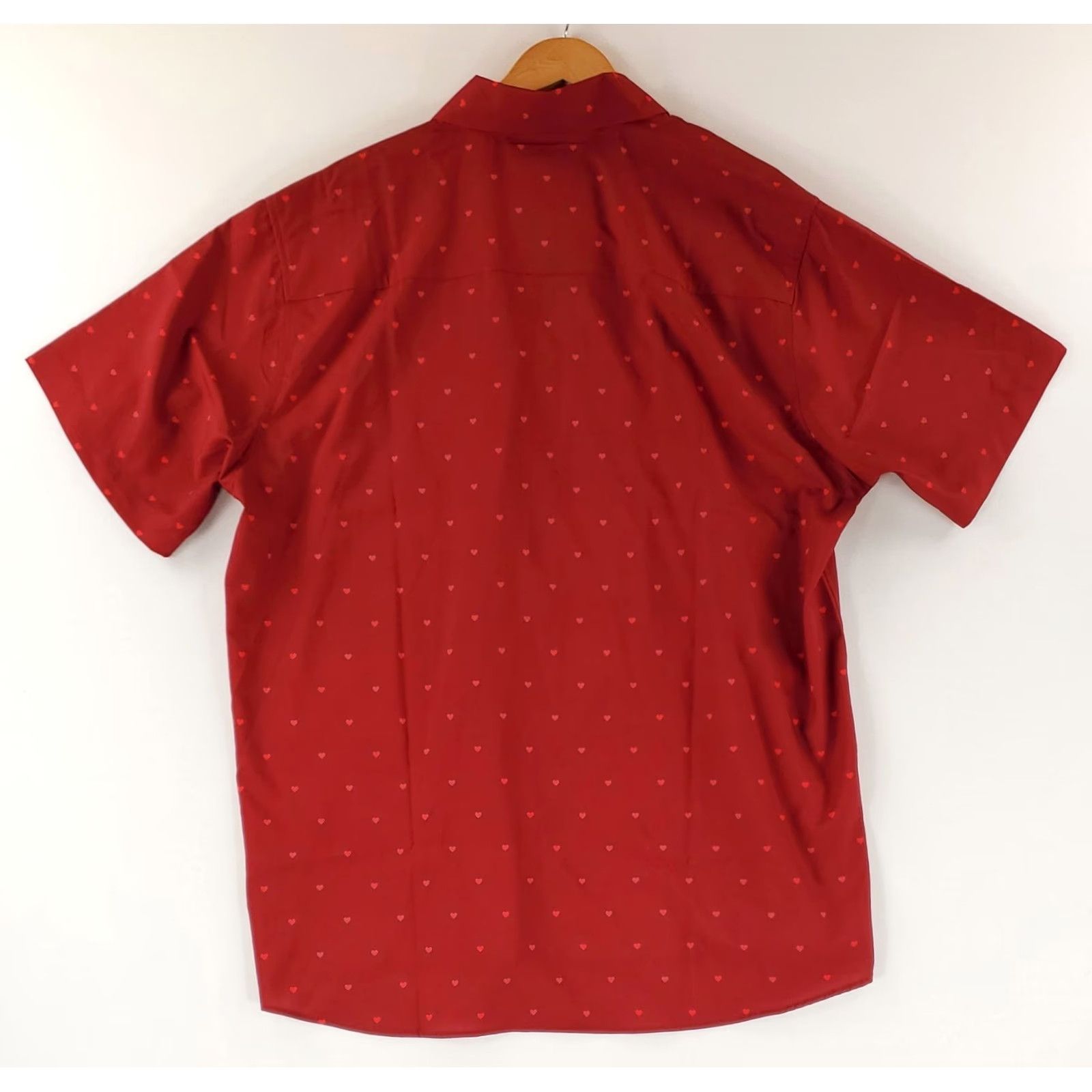 Vintage Dixxon Shirt Button Down Lover Boy Hearts Red Hearts Mens XXL Red Short Sleeve (2XL) Size US XXL / EU 58 / 5 - 4 Thumbnail