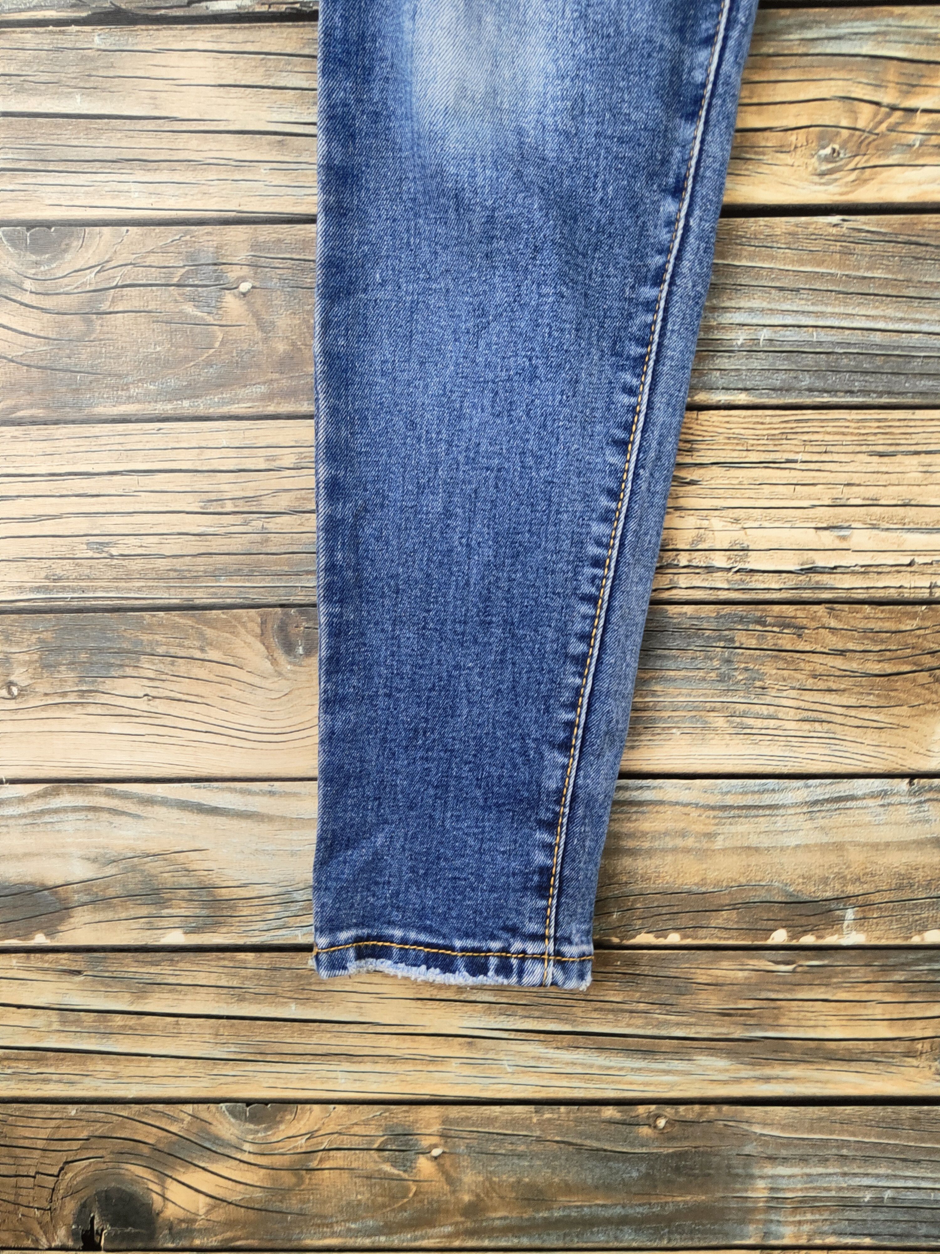 Japanese Brand Japanese Brand Blue Distressed Ripped Skinny Jeans #S2923 Size US 29 - 4 Thumbnail