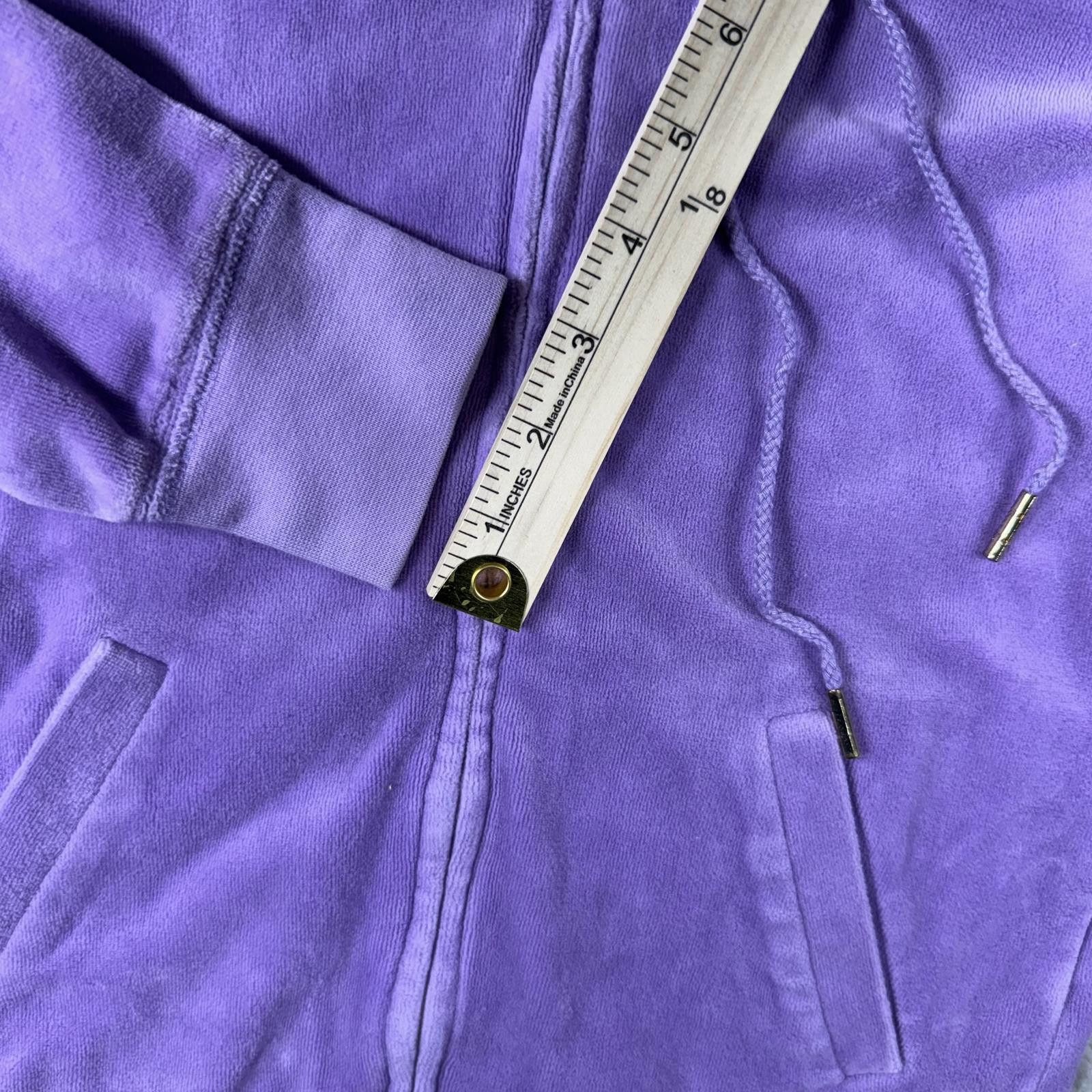 Juicy Couture Jeans Juicy Couture Sweater Women's S Purple Vintage Y2K Velour Size S / US 4 / IT 40 - 3 Thumbnail