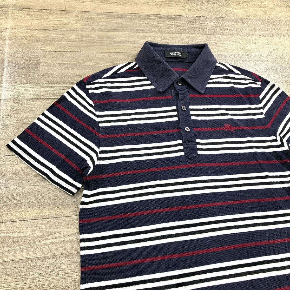 Burberry Vintage Burberry Black Label Polo T-shirt Stripe Luxury Size US S / EU 44-46 / 1 - 3 Thumbnail