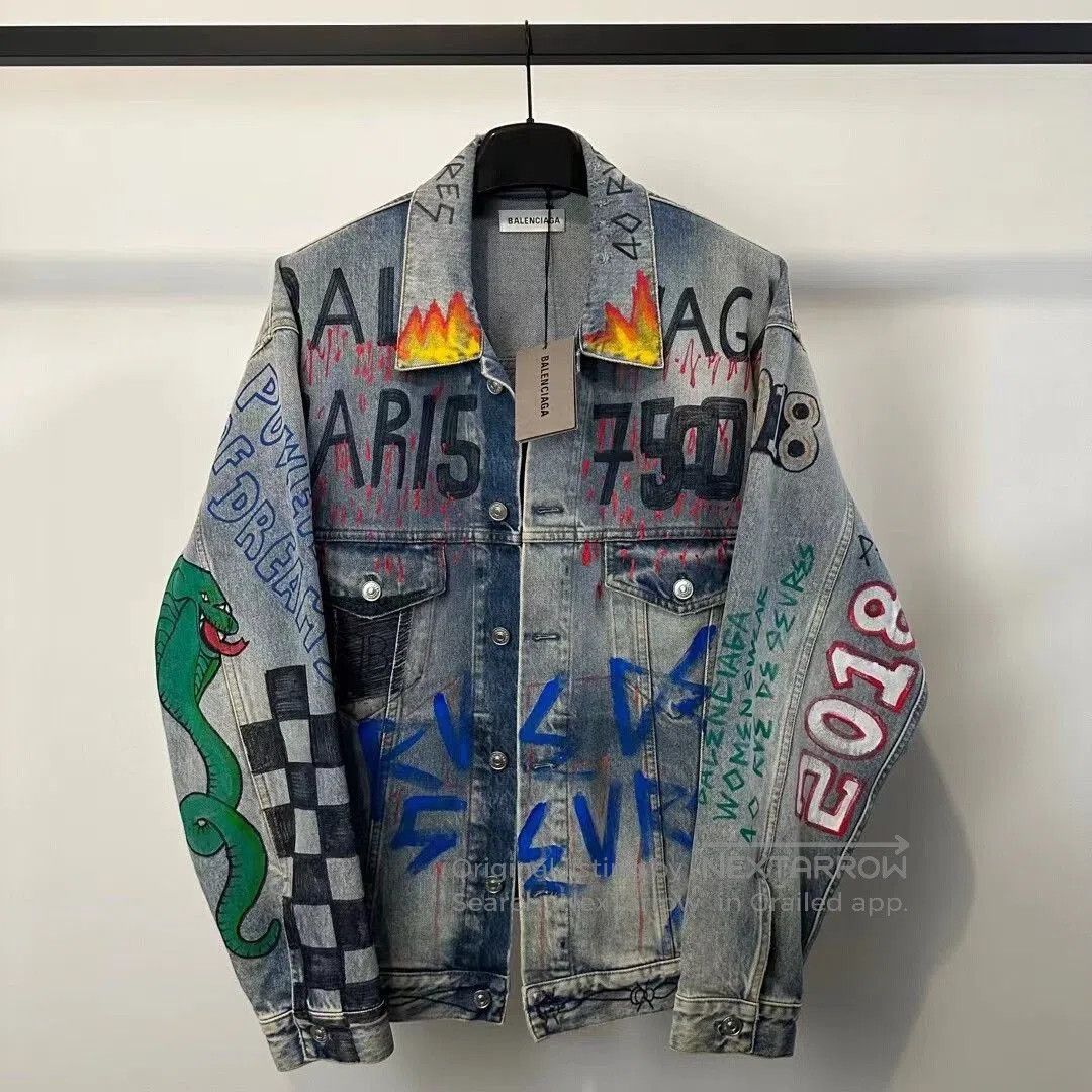 balenciaga graffiti jacket size 34.