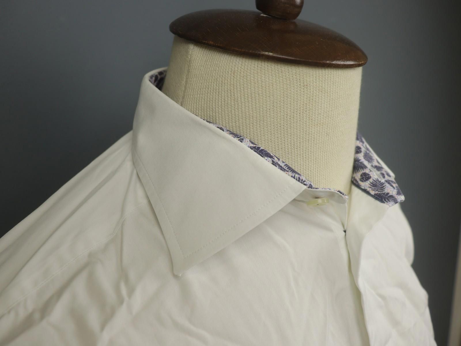 Eton Eton White 100% Cotton Collared Dress Shirt Size 42 Size 38R - 5 Thumbnail