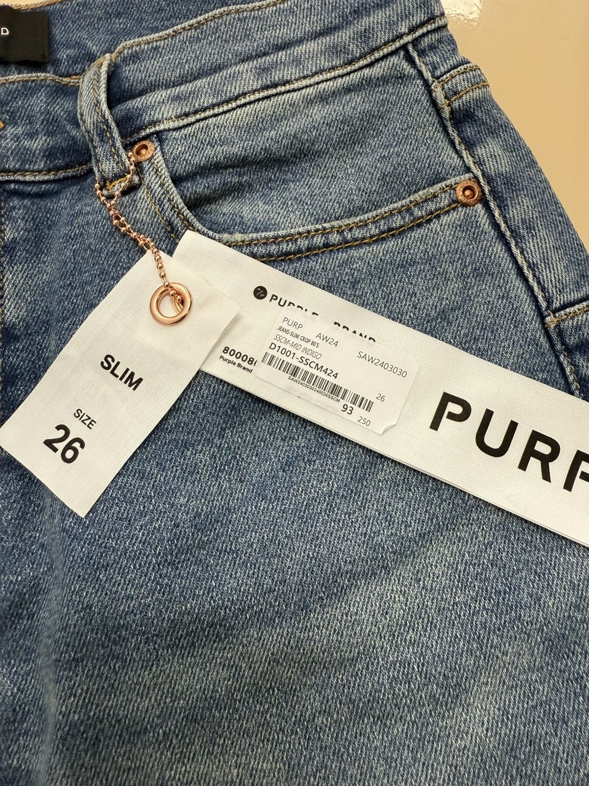Other Purple Brand 80’s Mid Indigo Jeans Size 26" / US 2 / IT 38 - 2 Thumbnail