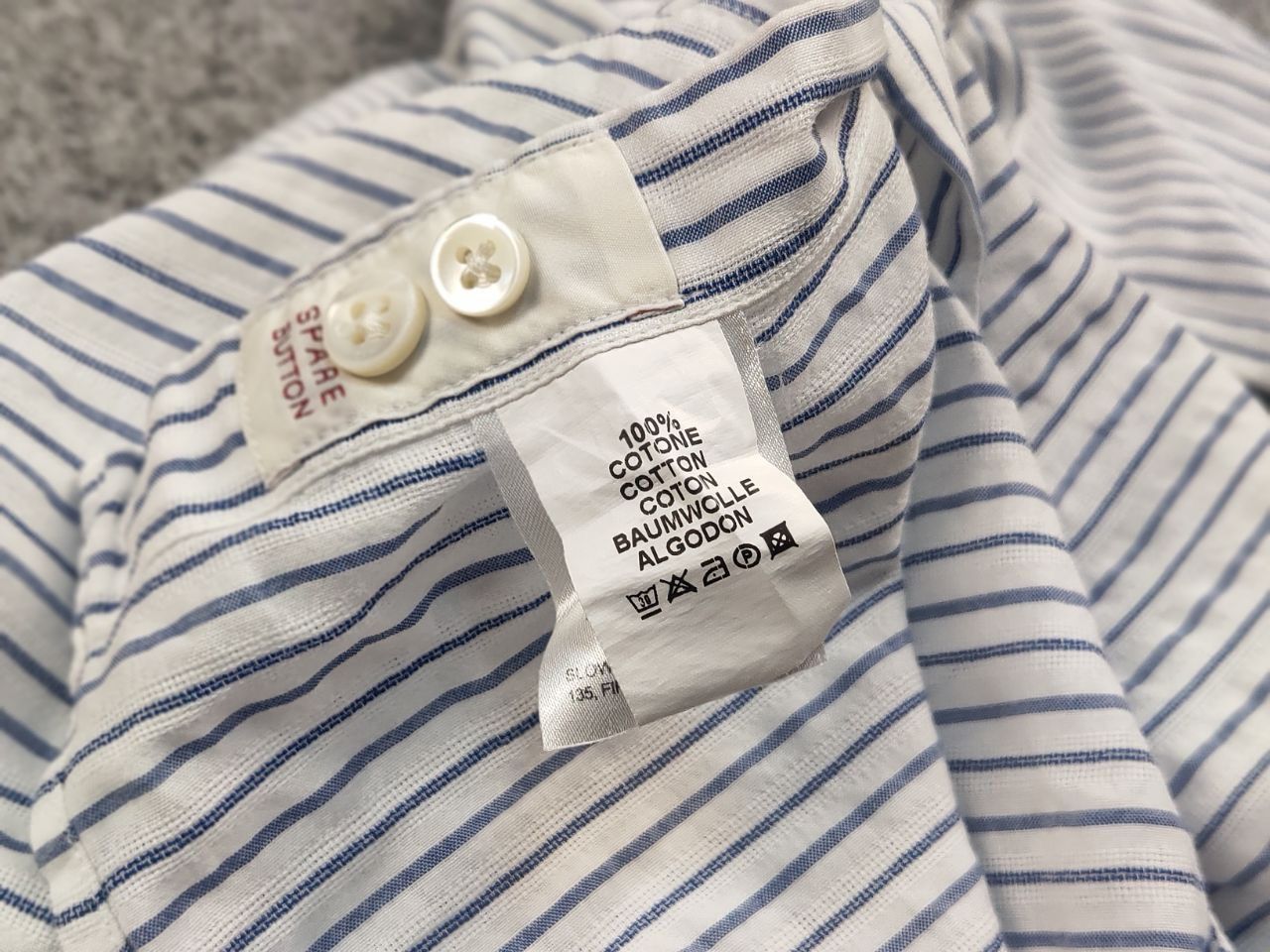 Glanshirt Glanshirt Japan Design Blue/White Striped button Shirt Size US M / EU 48-50 / 2 - 20 Thumbnail
