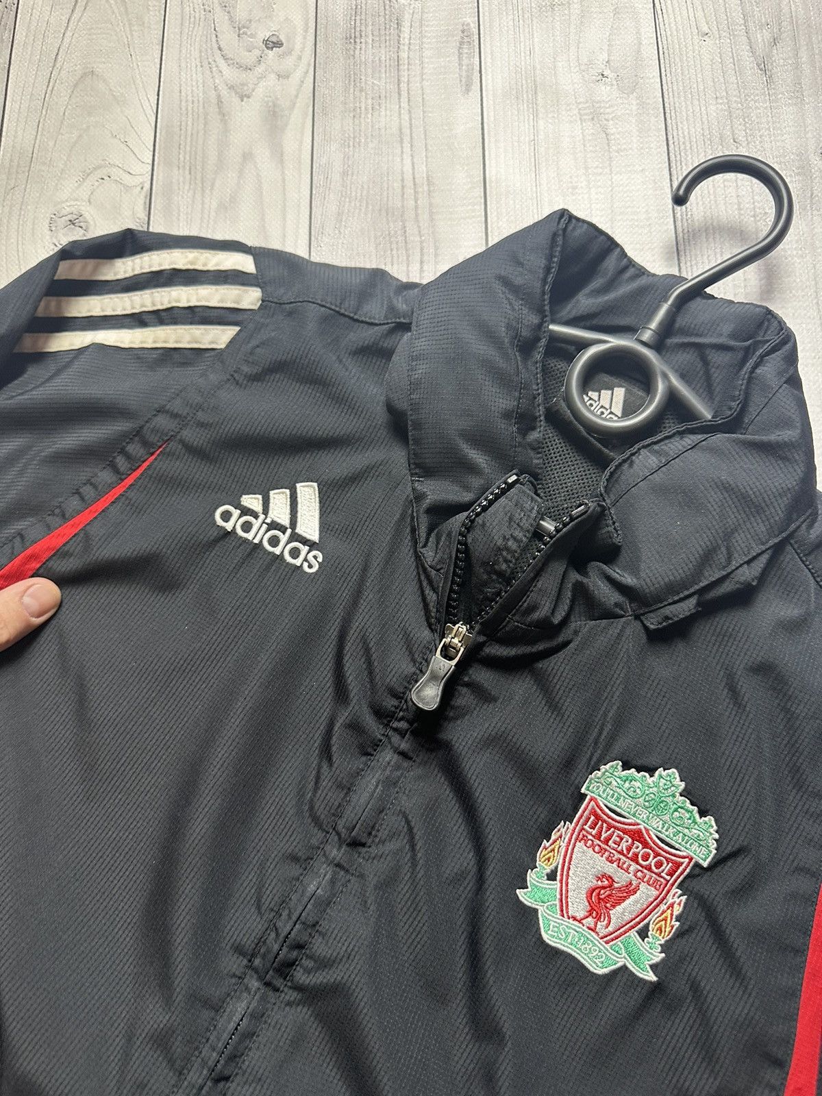 Adidas Vintage adidas Liverpool soccer jacket size S rare black Size US S / EU 44-46 / 1 - 8 Thumbnail