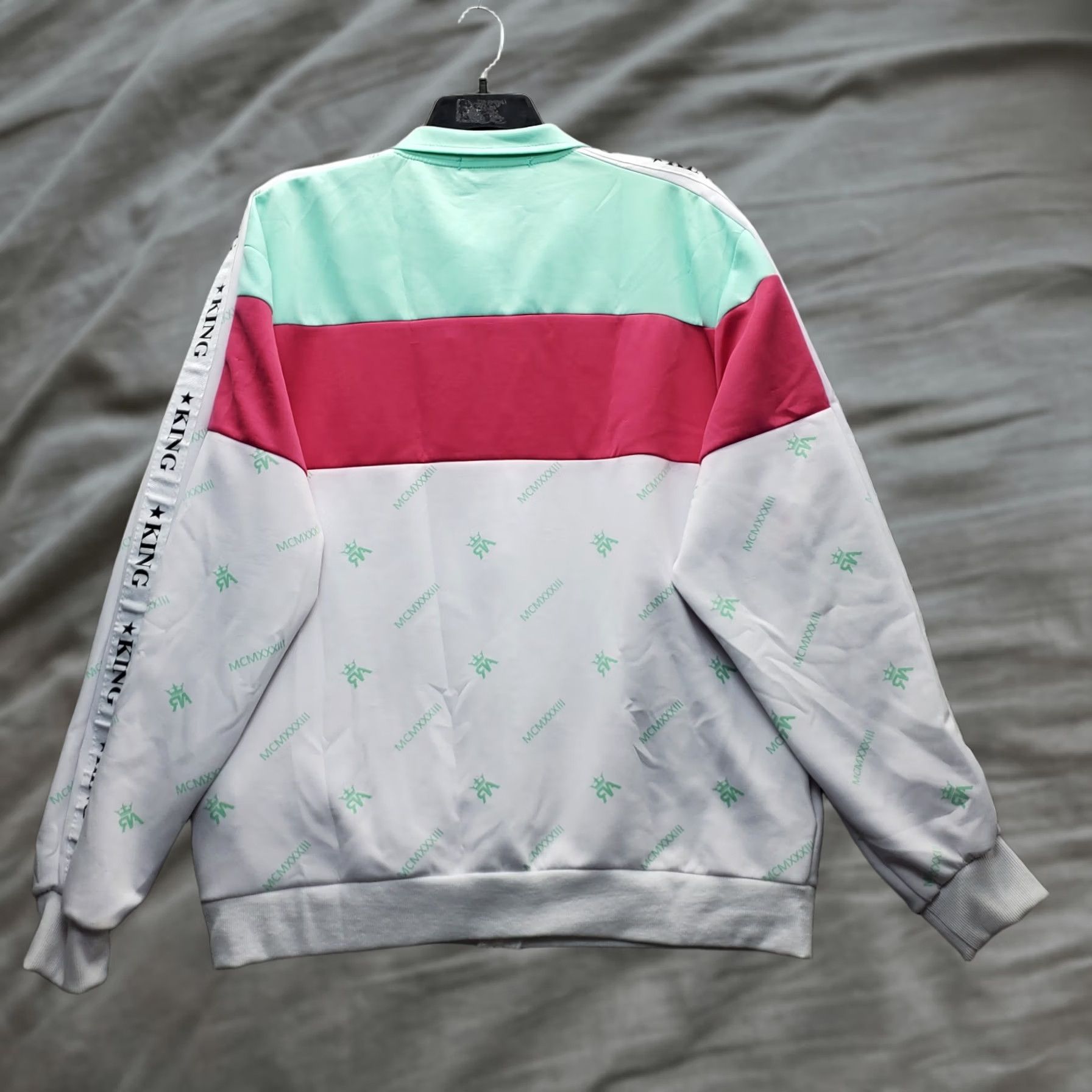Vintage MCMXXXIII Red APE Track Jacket Mens 2X Monogram Print Streetwear Full Zip Jacket Size US XXL / EU 58 / 5 - 1 Thumbnail