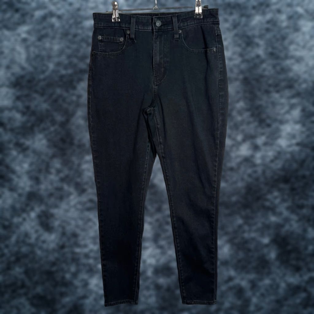 Levi's Levi's 721 High Rise Skinny Black Denim Jeans Womens Size 28 Stretchy Slim Fit Denim Jeans - Levi's 721 - Black - Size 28 - Slim Fit Womens Size 28" / US 6 / IT 42 - 1 Thumbnail