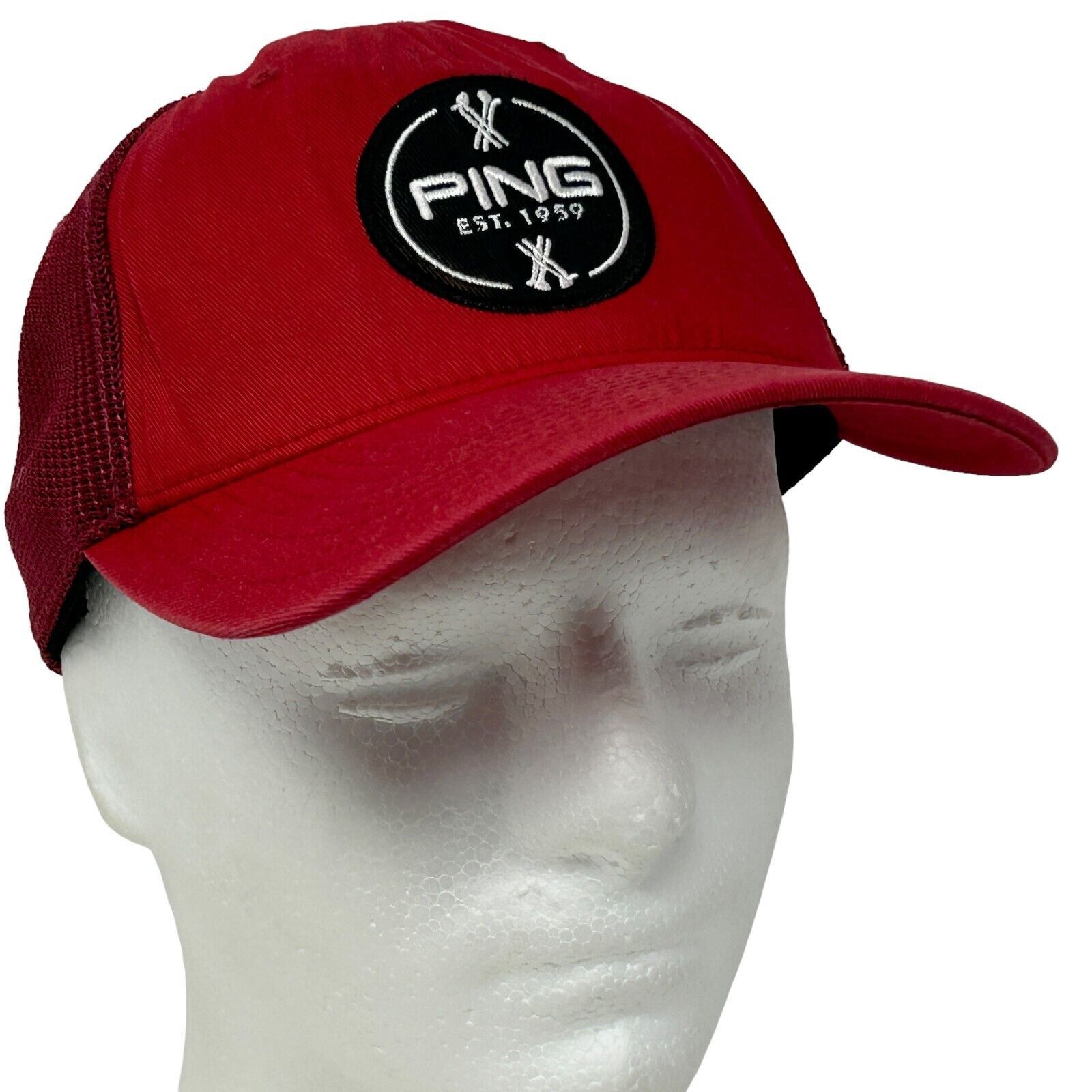 PING Ping Golf Patch Trucker Hat Baseball Cap Red Golfing Golfer Size ONE SIZE - 12 Thumbnail