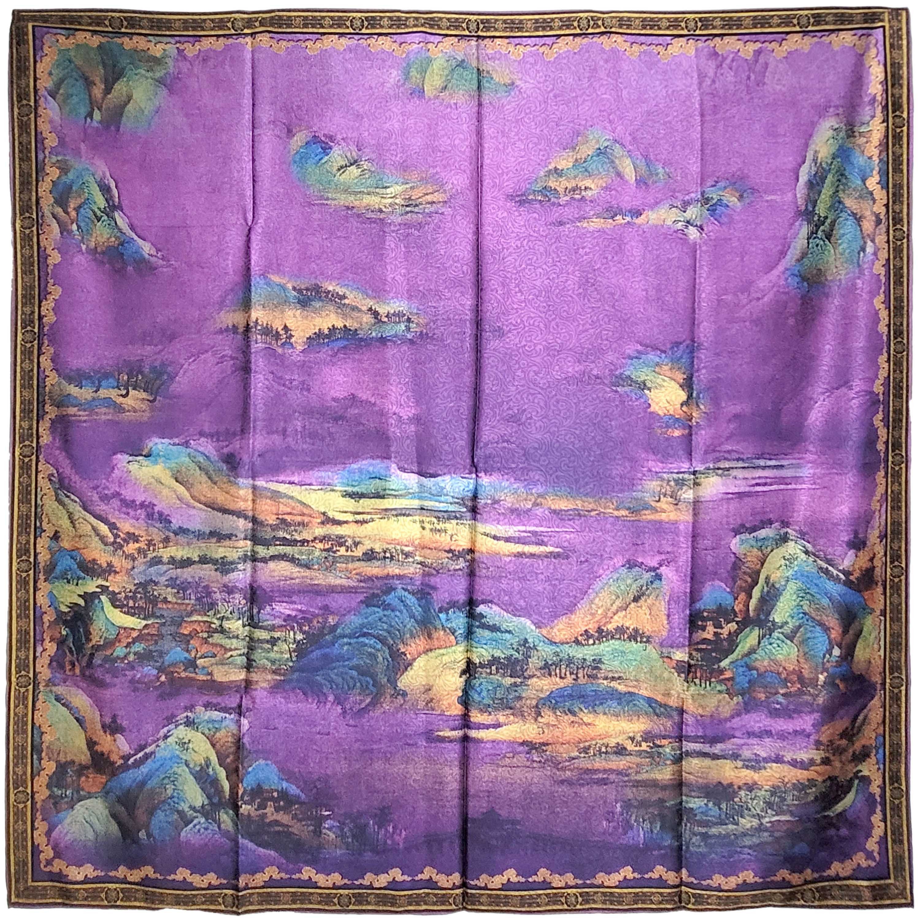 Other NWT Double Sided Silk Scarf 52"x52" Large Square Wrap 3227 Size ONE SIZE - 2 Thumbnail