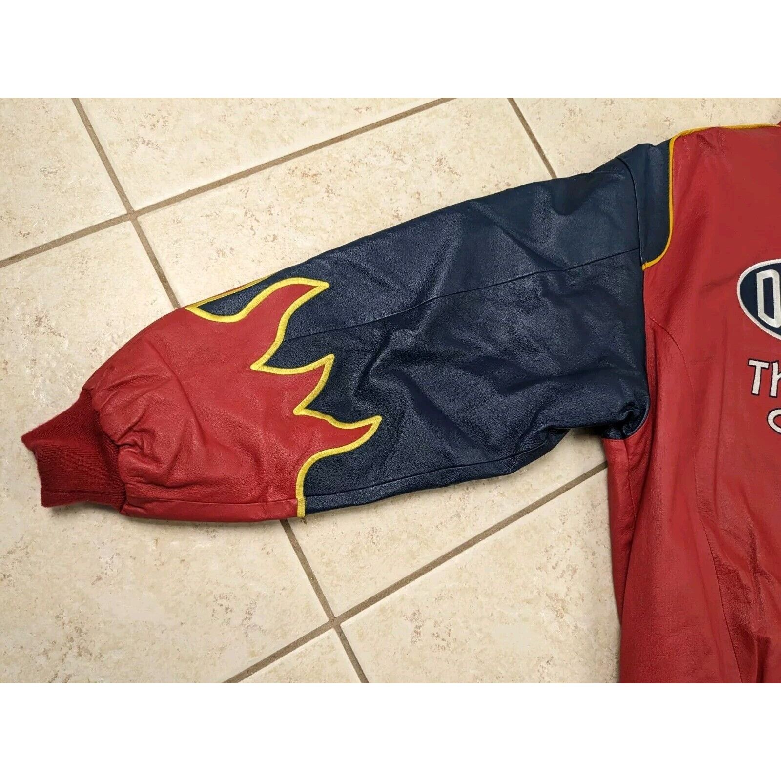 Chase Authentics Leather NASCAR Jacket Racing Dupont Winston Cup Jeff Gordon Size US XL / EU 56 / 4 - 18 Thumbnail