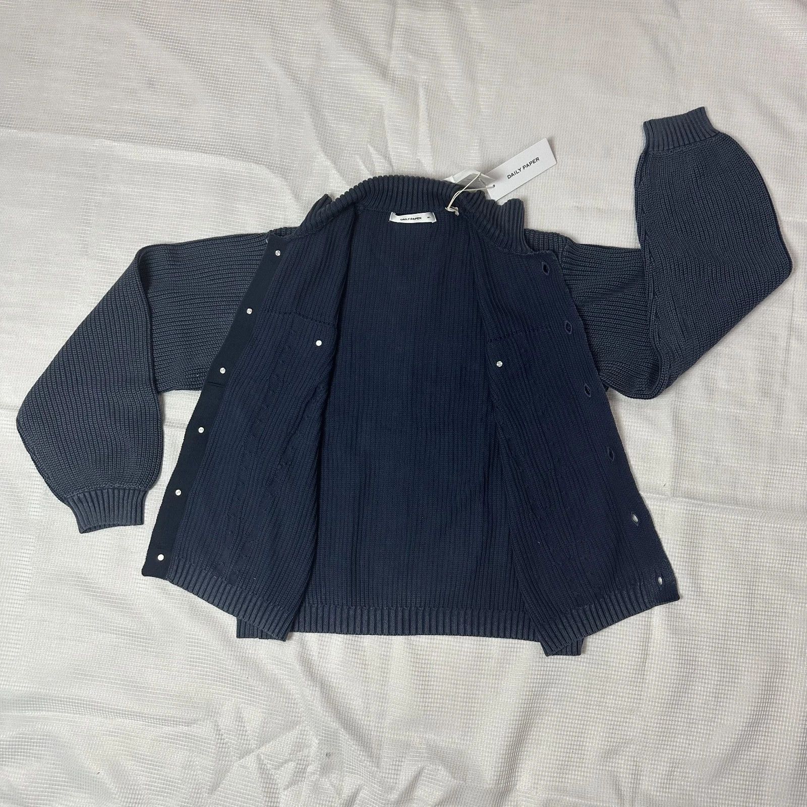 Daily Paper DAILY PAPER tano flap knitted cotton cardigan sz XL Size US XL / EU 56 / 4 - 5 Thumbnail