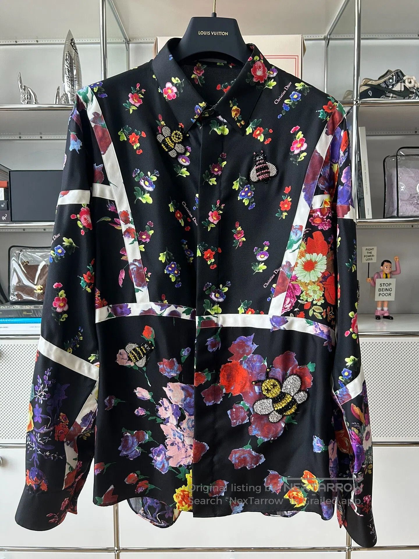Dior Dior KAWS Floral Silk Embroidered Shirt. Size US M / EU 48-50 / 2 - 1 Thumbnail