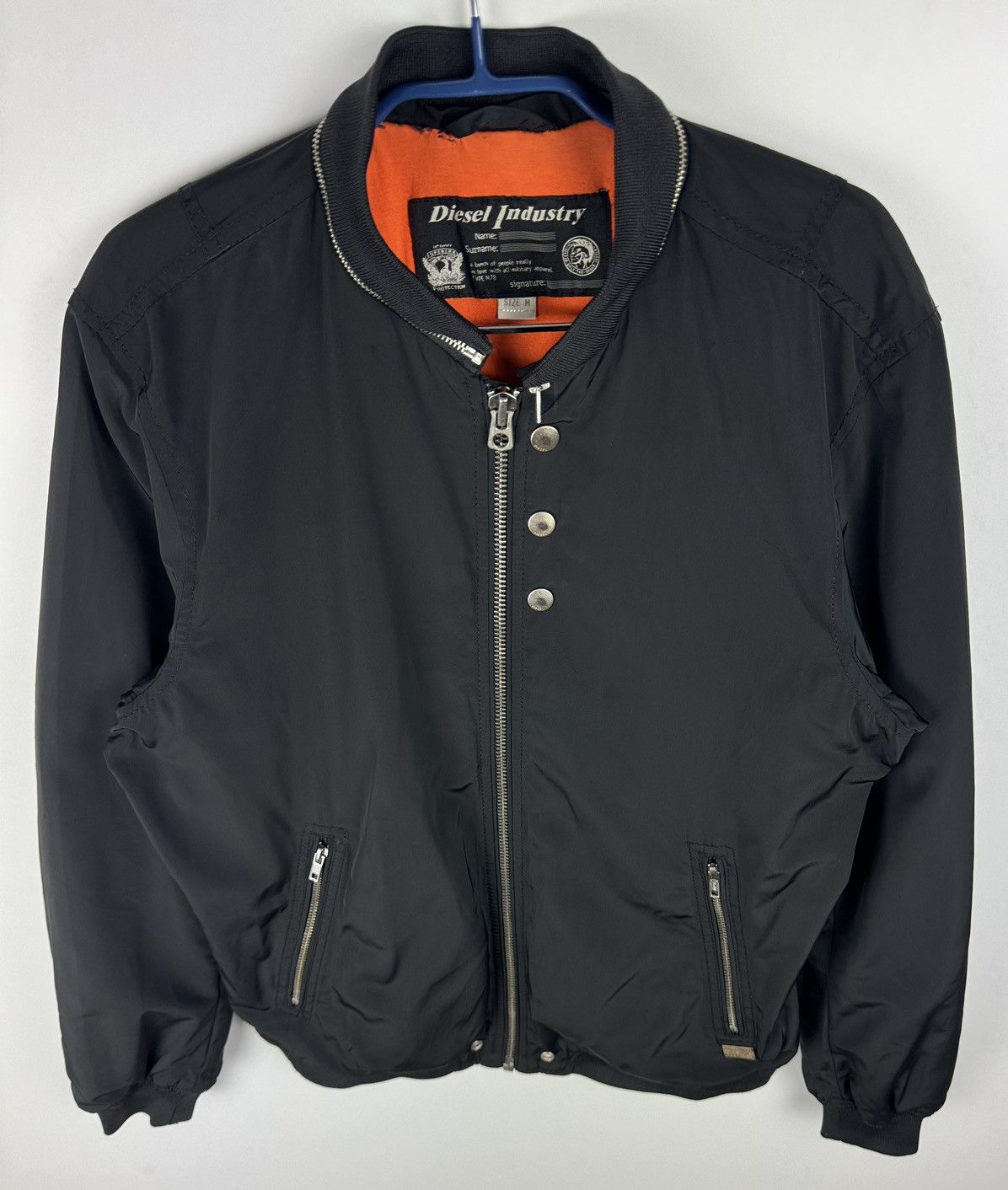 Designer Vintage Y2K Diesel Black Light Racer Jacket Size US M / EU 48-50 / 2 - 3 Thumbnail