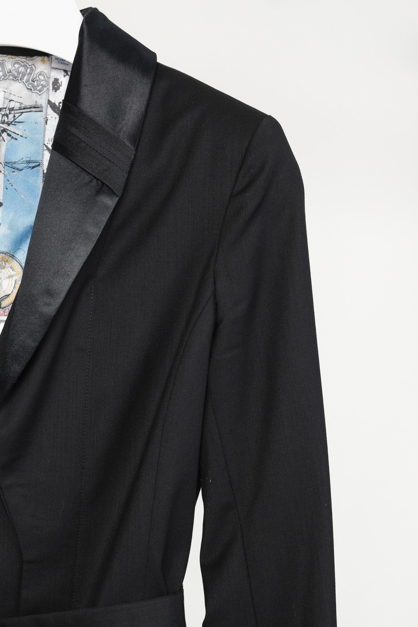 L.A.M.B. L.A.M.B. Vintage Black Wool and Satin Waistcoat Jacket Size S / US 4 / IT 40 - 5 Thumbnail