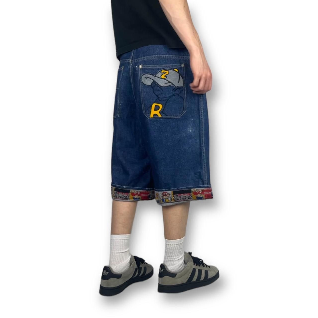 Designer SOHK baggy vintage hip-hop skater raver shorts jorts Size US 33 - 8 Thumbnail