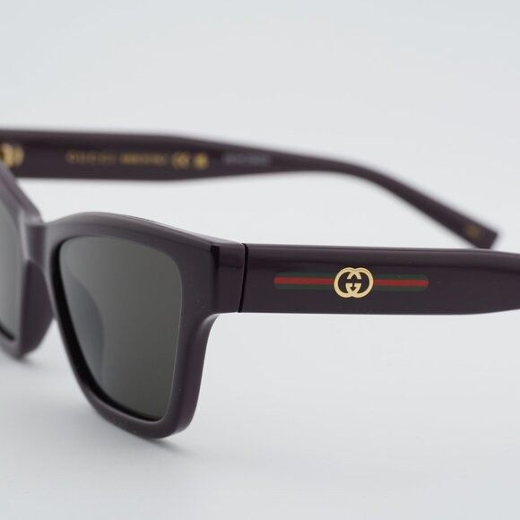Gucci Gucci GG1982S 003 Sunglasses Shiny Dark Purple Cat Eye Frame Size ONE SIZE - 8 Thumbnail