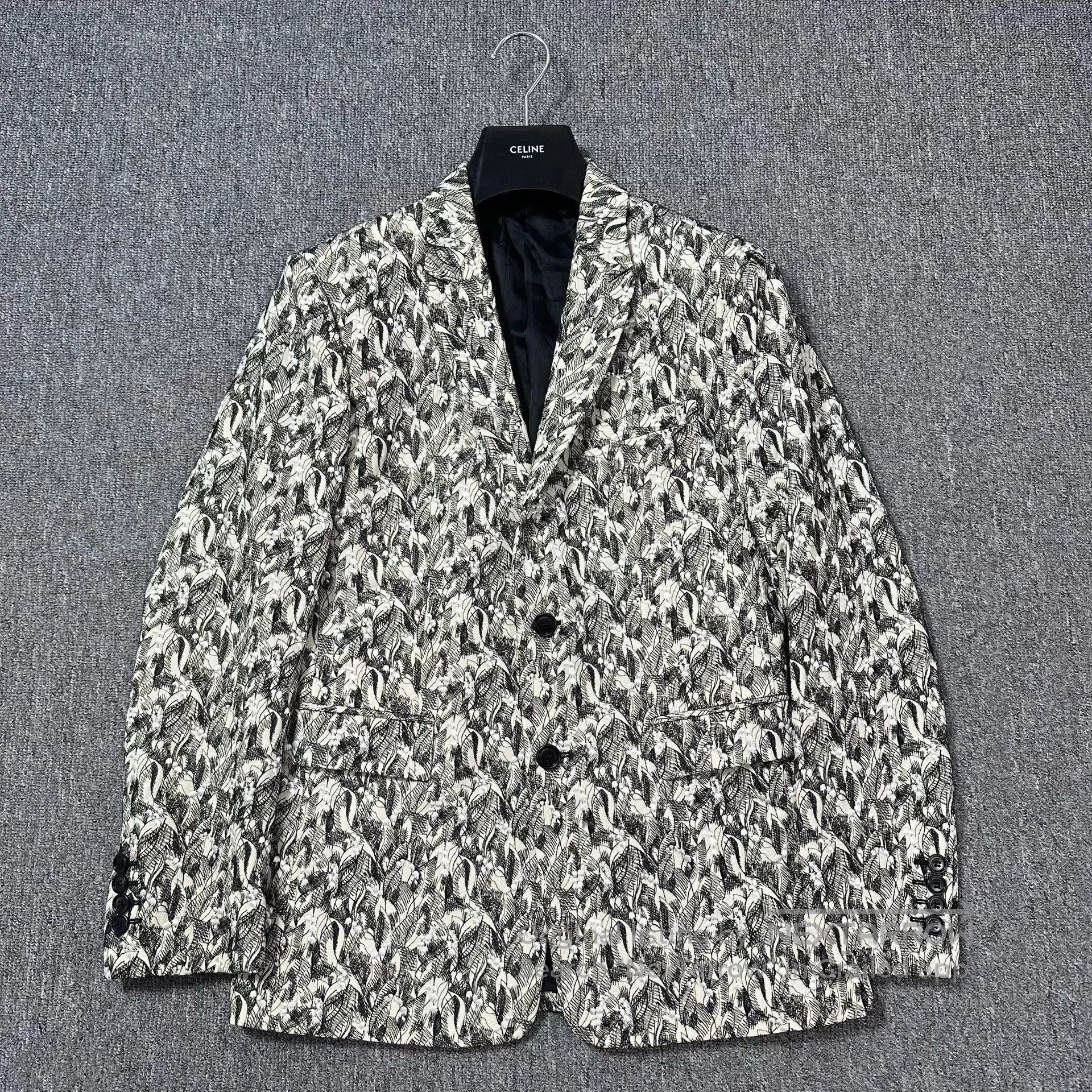 Dior Black and White Patterned Blazer. Size US M / EU 48-50 / 2 - 1 Thumbnail