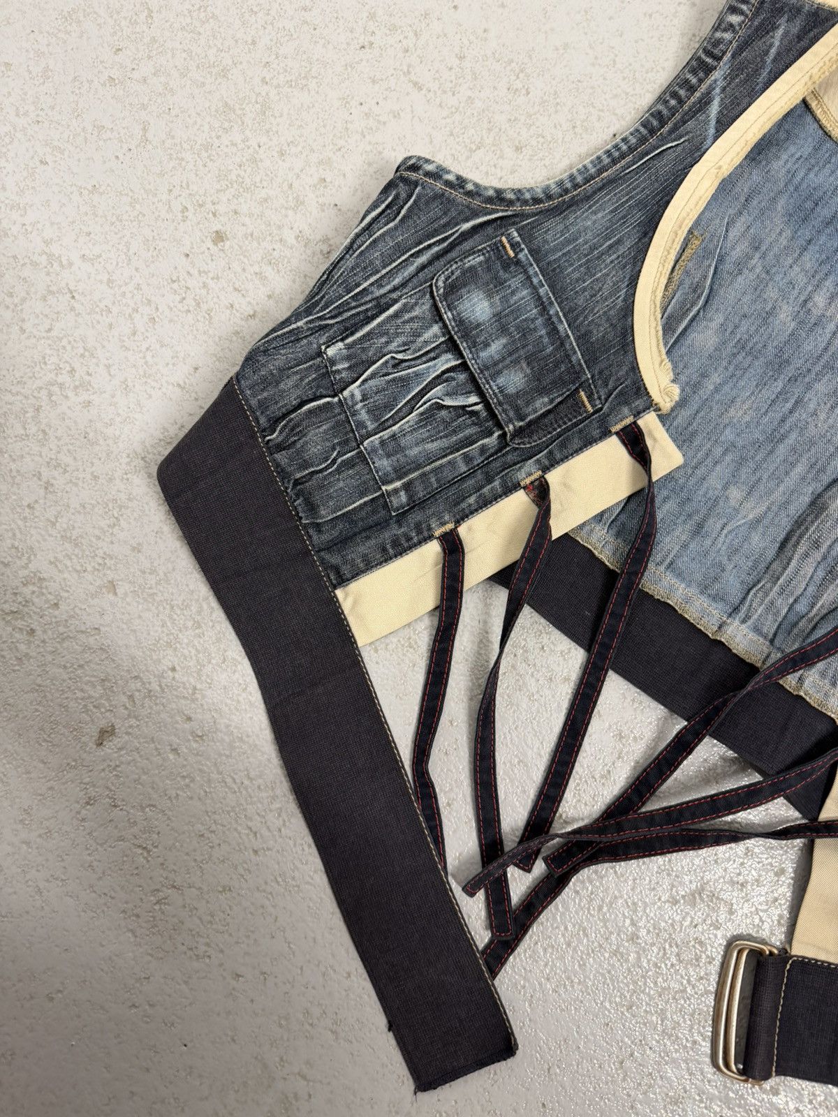 Marithe + Francois Girbaud Vintage 00s Marithe Francois Girbaud Denim Vest Size S / US 4 / IT 40 - 4 Thumbnail