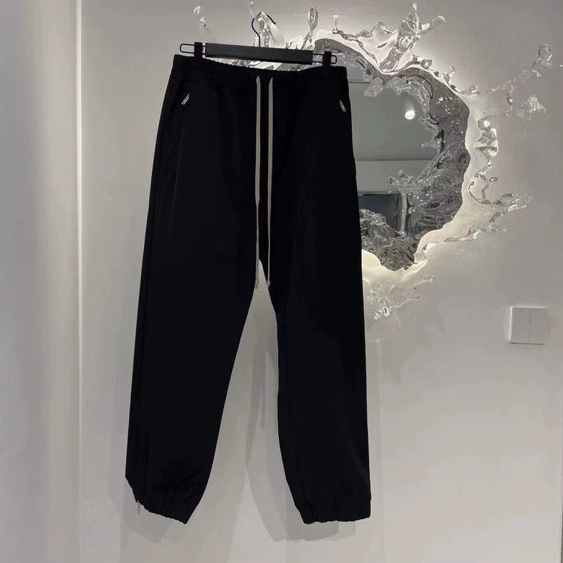 Rick Owens Rick Owens Black Zip Drawstring Pants-2505 Size US 44 / EU 60 - 1 Thumbnail