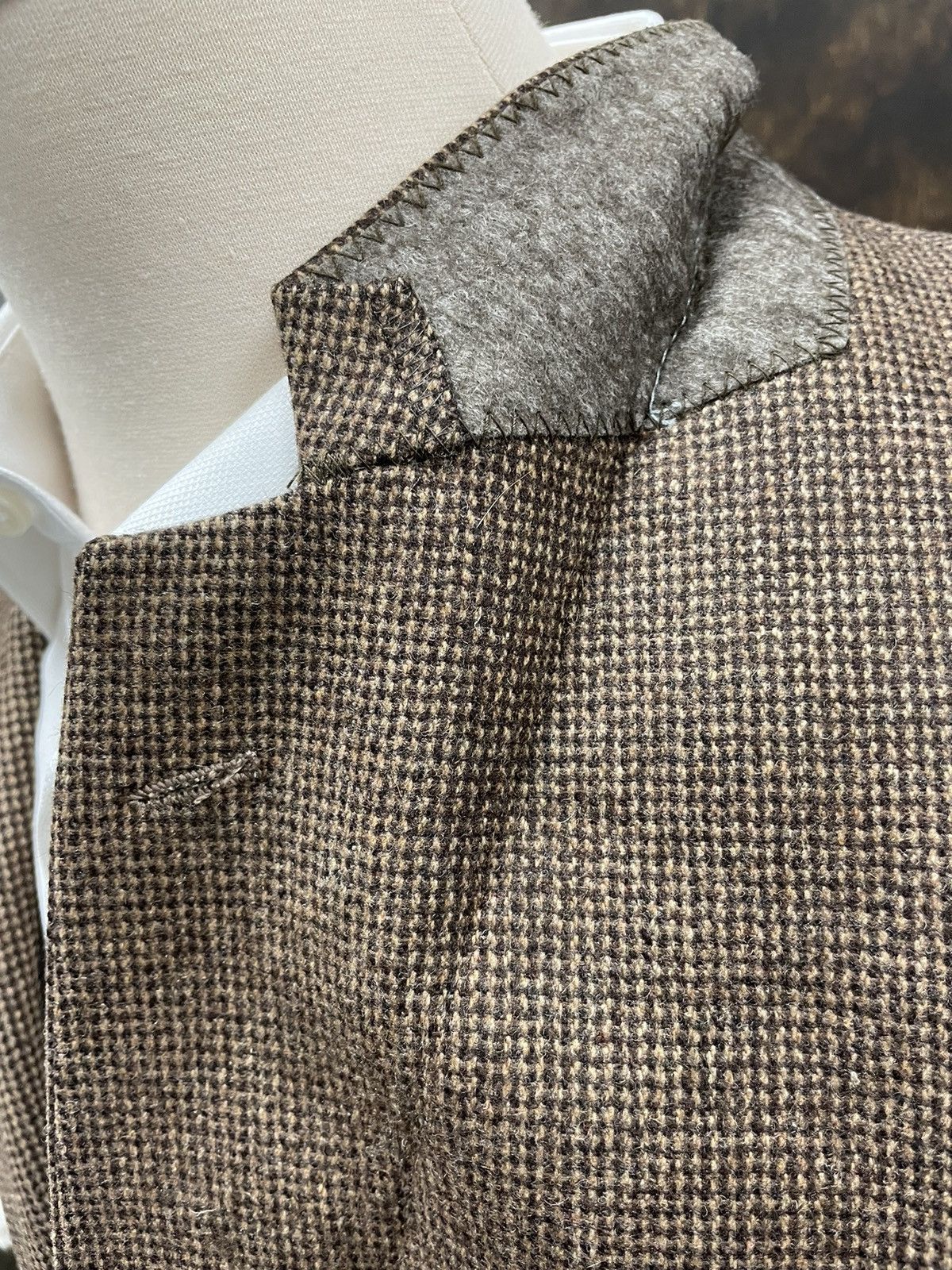 Calvin Klein × Vintage Vintage Wool Tweed Jacket Size 40R - 2 Thumbnail