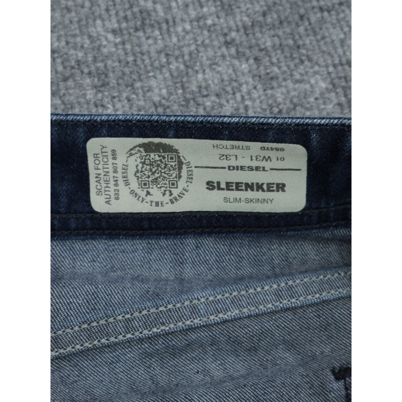 Diesel Diesel Sleenker Jeans Men 31 x 32 Dark Blue RAW HEM Skinny Jeans Size US 31 - 6 Thumbnail