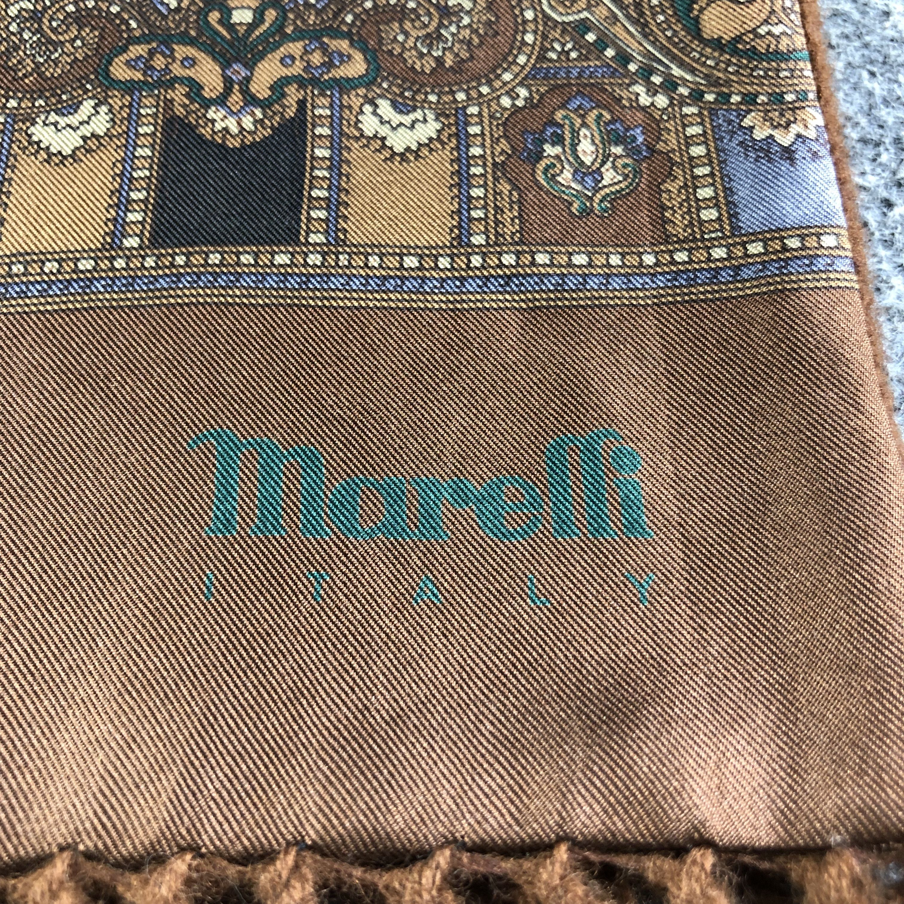 Japanese Brand Marelli Silk/Wool Scarf Muffler V1894 Size ONE SIZE - 3 Thumbnail