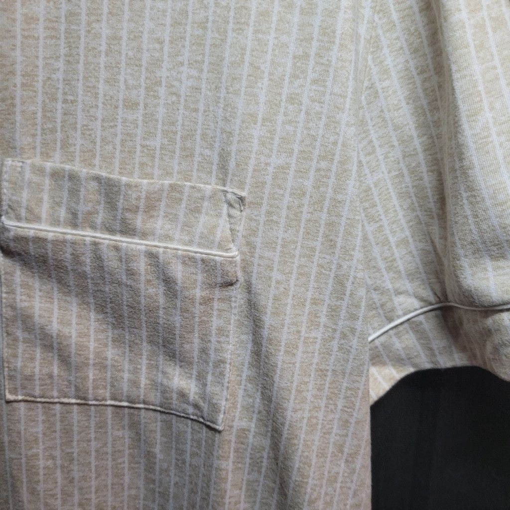 Nicole Miller Nicole Miller, tan /white stripes, pajama top,nwot, XL Size XL / US 12-14 / IT 48-50 - 3 Thumbnail