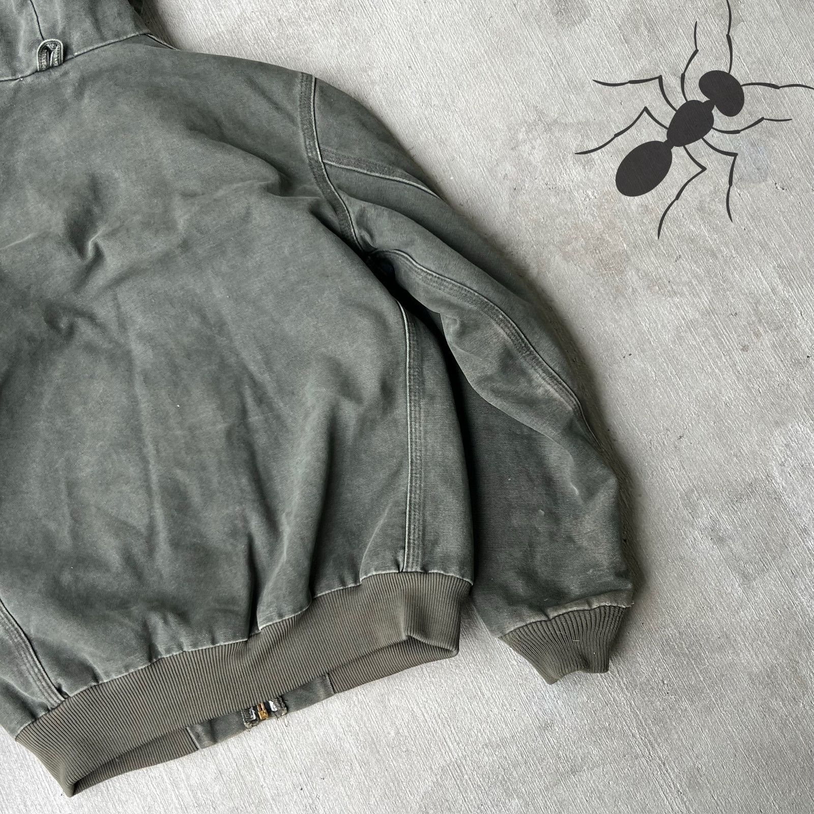 Carhartt × Vintage Carhartt YOUTH Y06 MOS green hooded work wear jacket Size US L / EU 52-54 / 3 - 14 Thumbnail