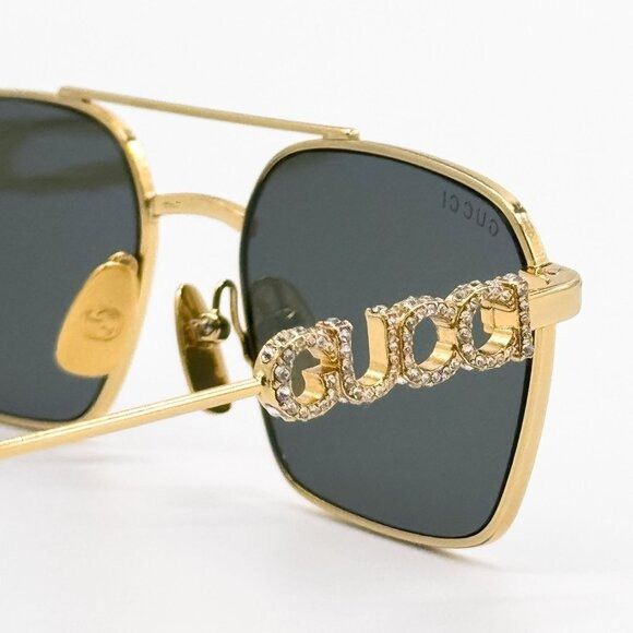 Gucci NEW GUCCI GG1804S 001 SUNGLASSES GOLD UNISEX EYEWEAR GUCCI Size ONE SIZE - 8 Thumbnail