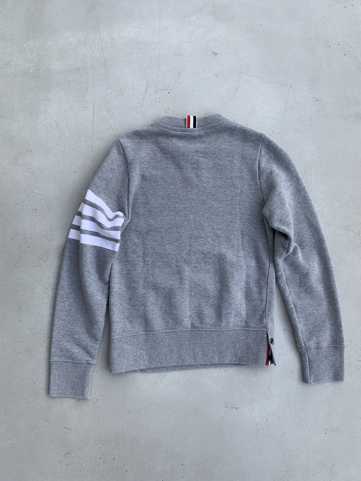 Thom Browne Thom Browne 4-Bar Stripe Cotton Sweatshirt Luxury Brands Size US XXS / EU 40 - 13 Thumbnail