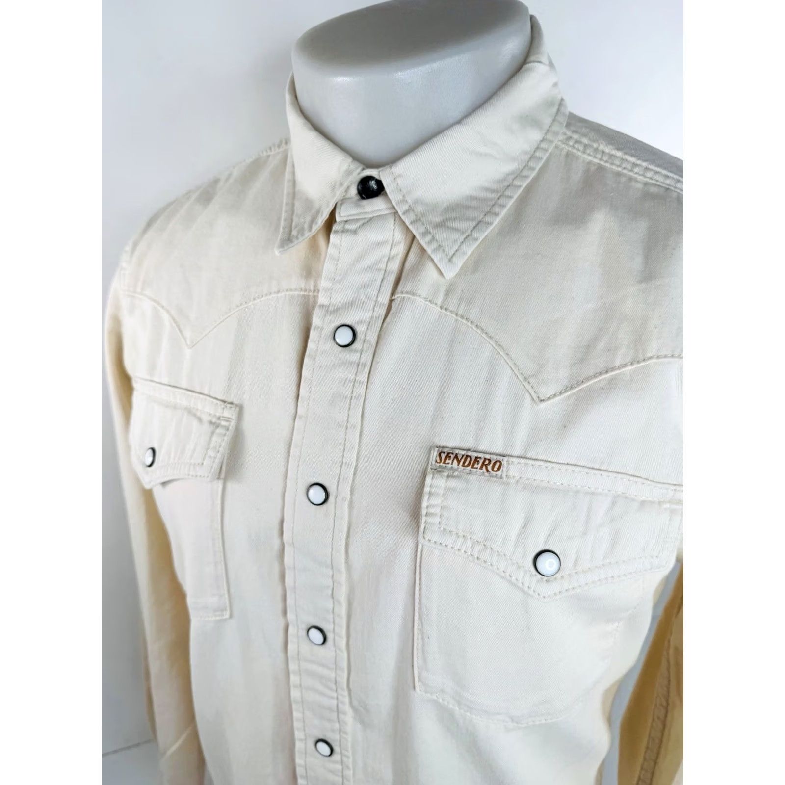 Vintage SENDERO - NEW w TAG - Western PEARL SNAP Mens XS Shirt Size US XS / EU 42 / 0 - 2 Thumbnail