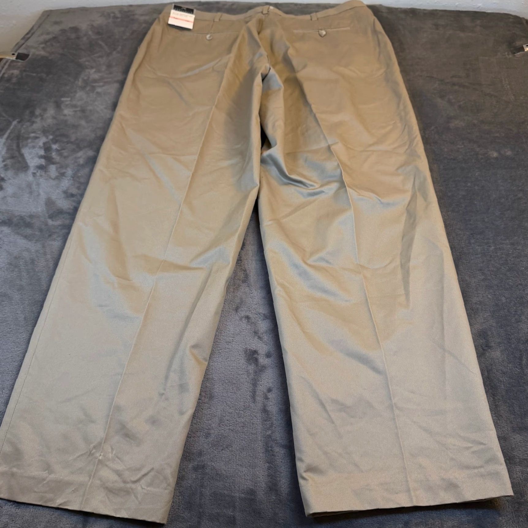 Perry Ellis Perry Ellis Portfolio Dress Pants Pleated Pea Tan 40x32 Mens NEW Size US 40 / EU 56 - 5 Thumbnail