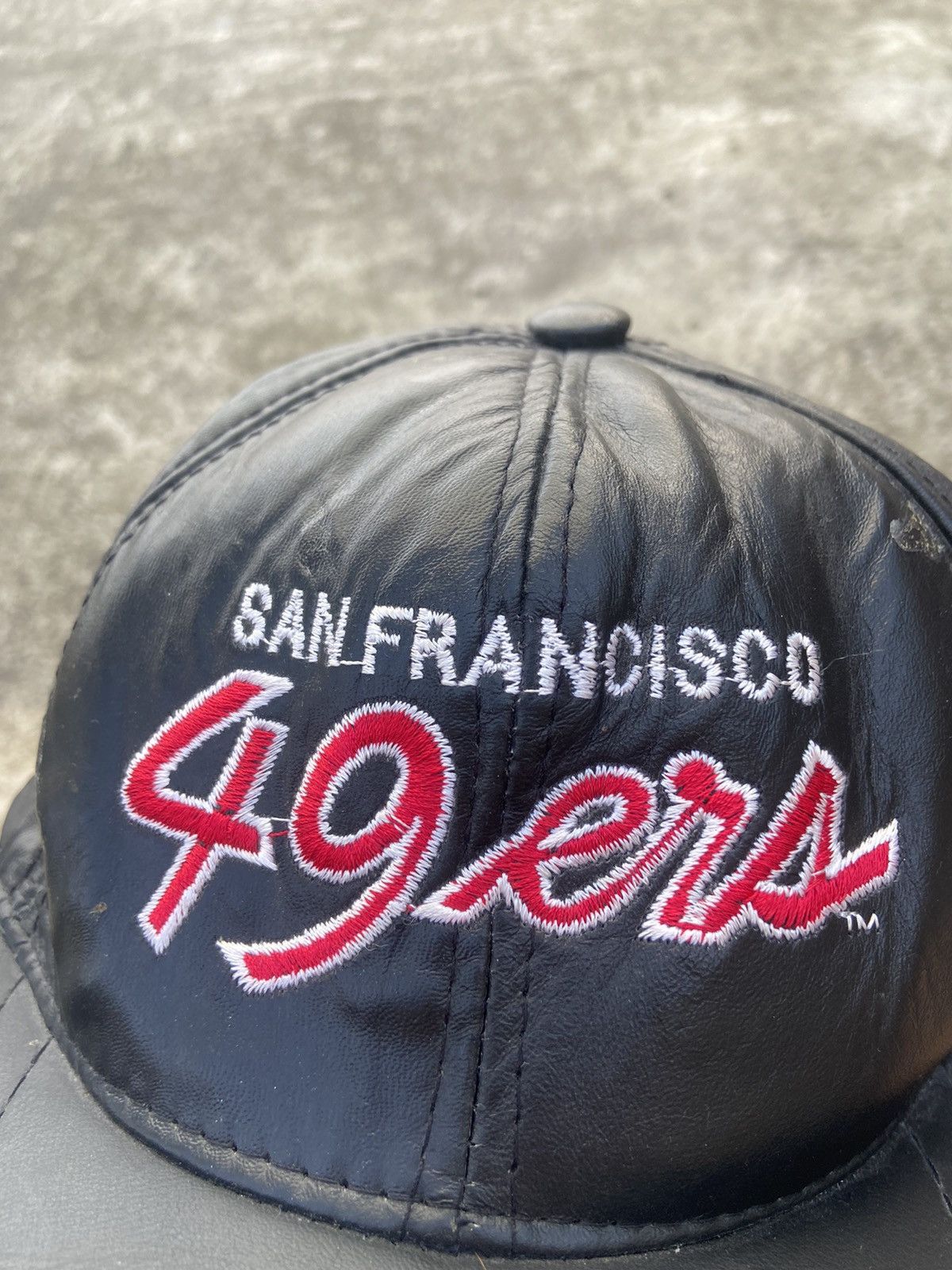 Vintage Vintage NFL 49ers cap leather Streetwear USA rare casual VTg Size ONE SIZE - 2 Thumbnail