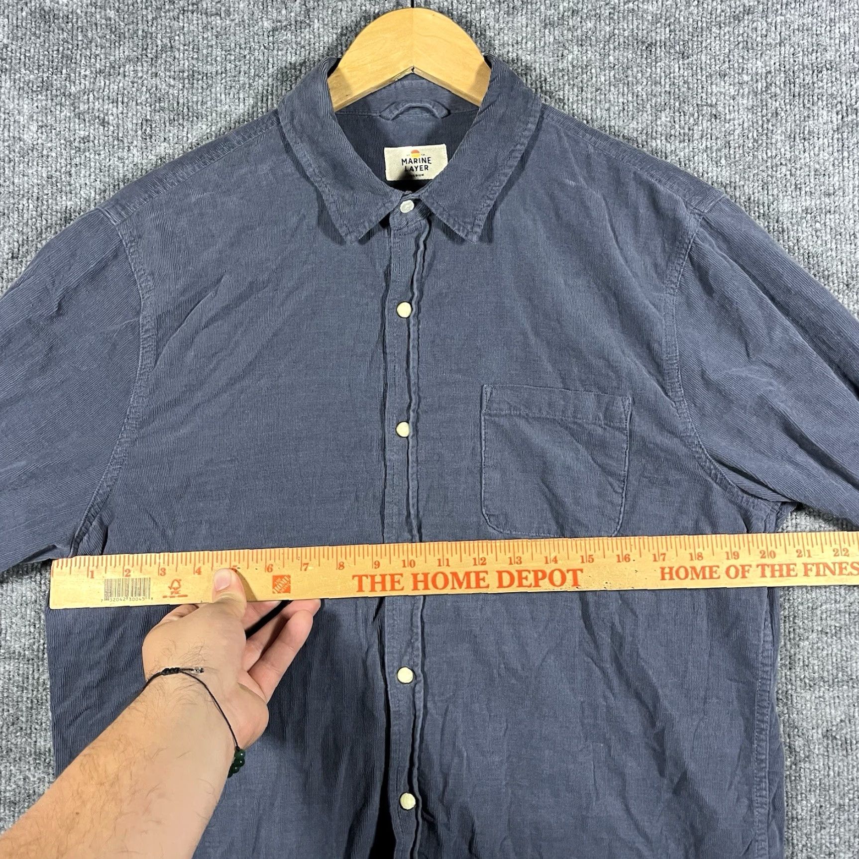 Marine Layer Marine Layer Shirt Men M Blue Corduroy Pearlsnap Pocket Button-Up Shirt Size US M / EU 48-50 / 2 - 5 Thumbnail