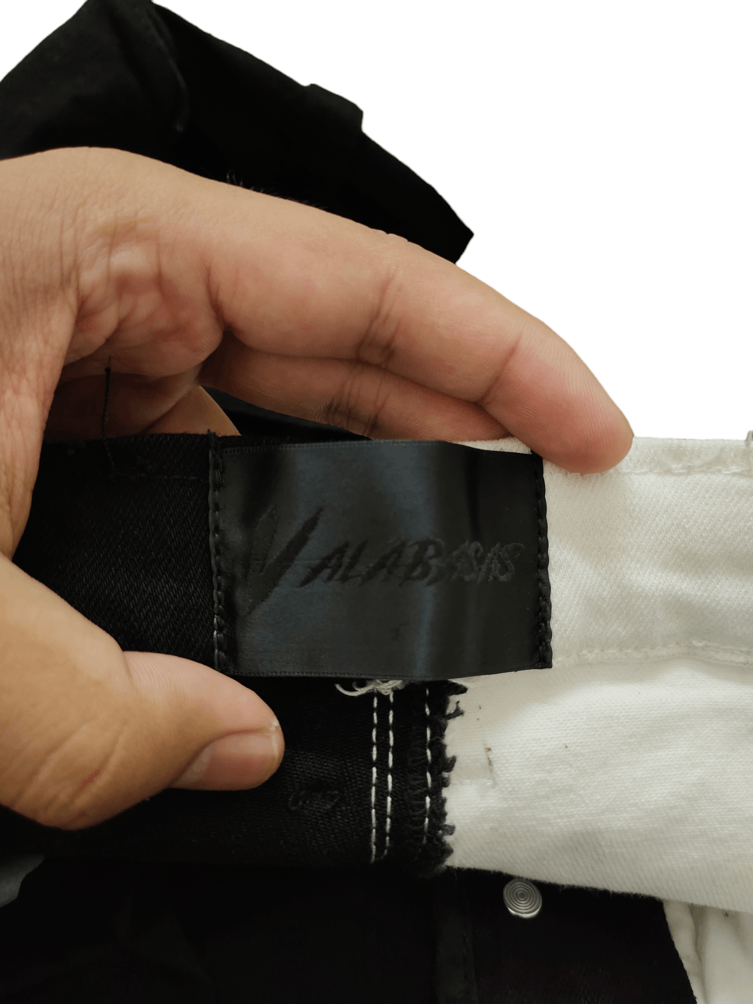 Japanese Brand Valabasas Black White Bondage Cargo Denim Jeans Cyperpunk Size US 32 / EU 48 - 17 Thumbnail