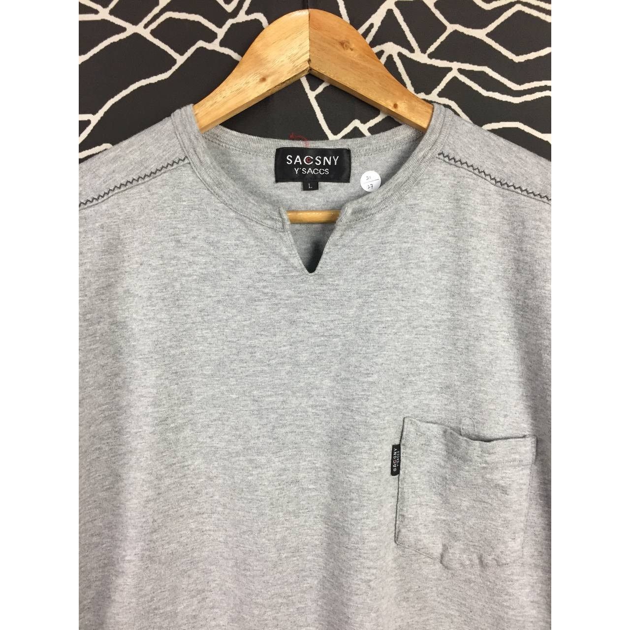 Japanese Brand × Y's for Men × Yohji Yamamoto Vtg Sacsny Y'Saccs Yohji Yamamoto Pocket Tee Size L Size US L / EU 52-54 / 3 - 3 Thumbnail