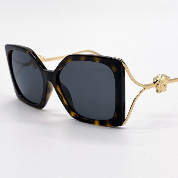 Versace NEW VERSACE VE4502U 108/87 SUNGLASSES HAVANA GOLD EYEWEAR Size ONE SIZE - 5 Thumbnail