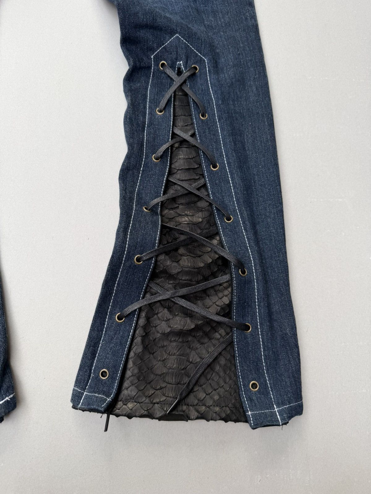 Japanese Brand Semantic Design lace up flare jeans Size US 28 / EU 44 - 7 Thumbnail
